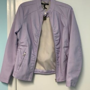 Baccini size medium purple lavender lilac jacket zip front